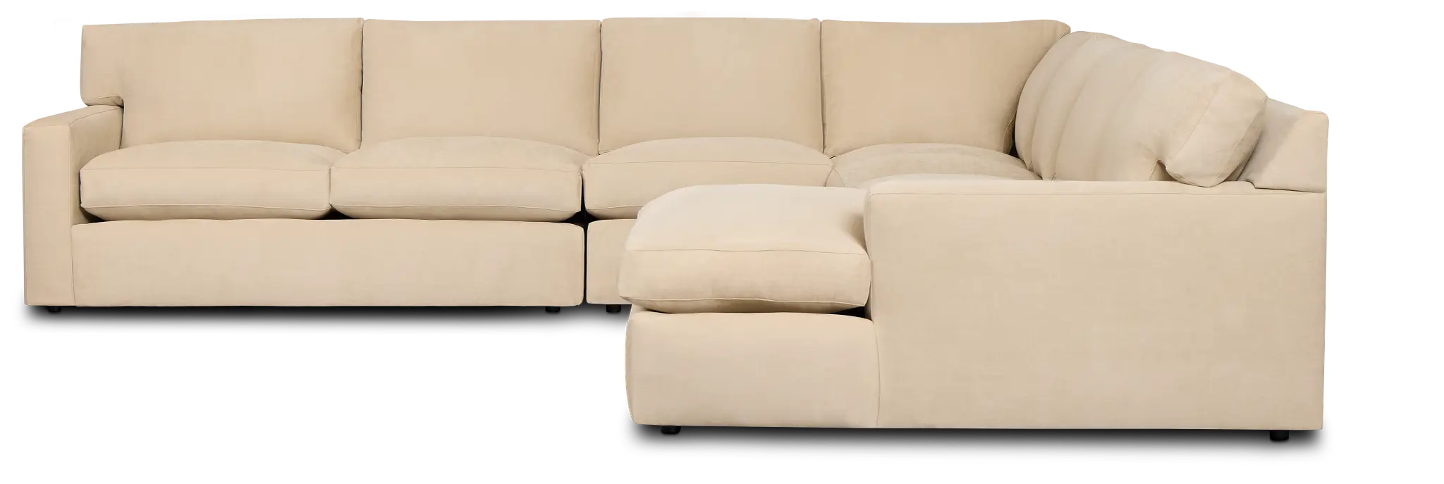 Hudson Beige Fabric Large Right Chaise Sectional Hudson Beige Fabric Large Right Chaise Sectional