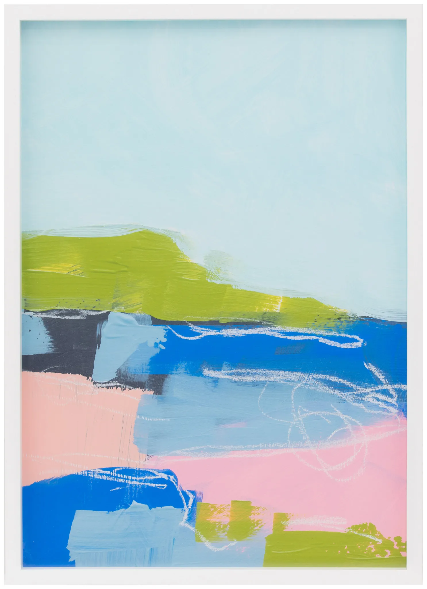 Marella2 Blue Framed Wall Art