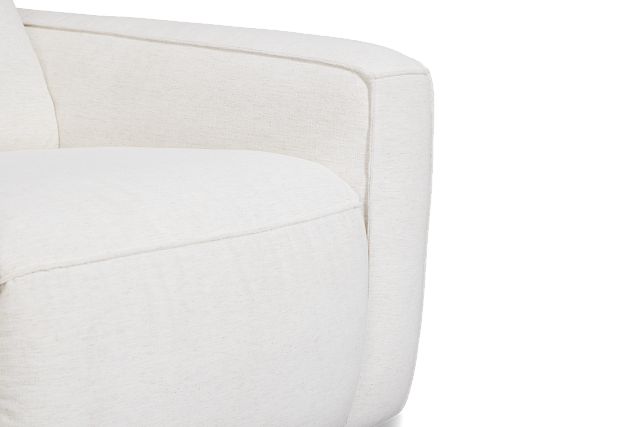 Ryland White Fabric Small Two-arm Power Reclining Sectional
