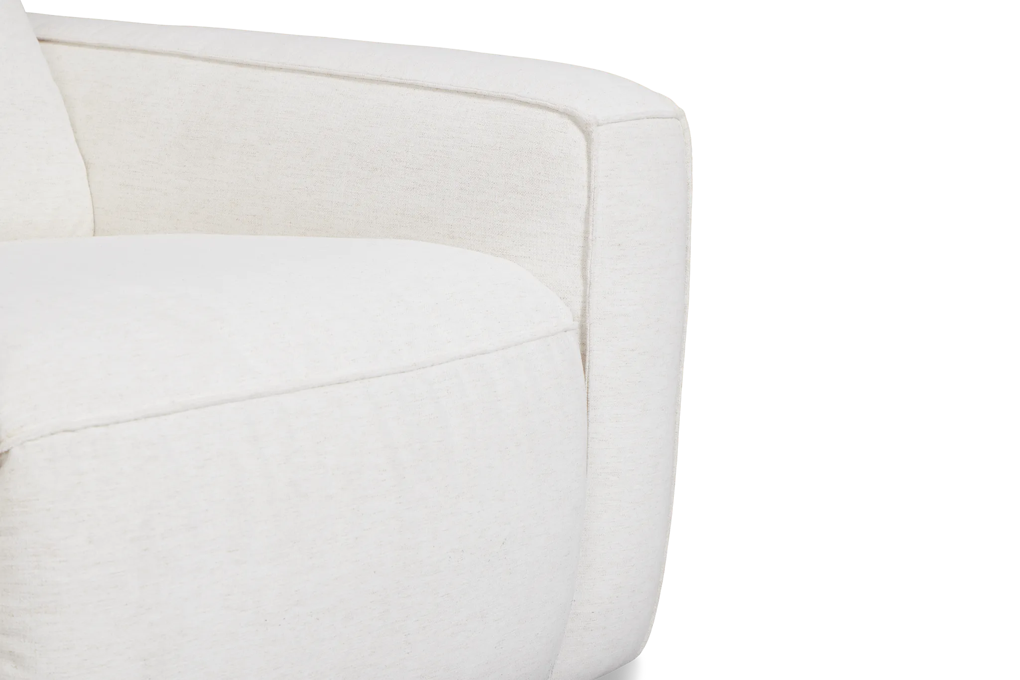 Ryland White Fabric Small Two-arm Power Reclining Sectional