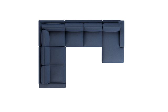 Edgewater Revenue Dark Blue Medium Right Chaise Sectional