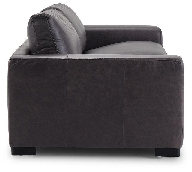 Bohan 89" Black Leather Sofa