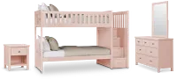 Charleston Pink Step Bunk Bed Bedroom