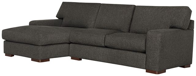Veronica Dark Brown Down Left Chaise Sectional