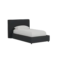 Grayton Elite Black 44" Upholstered Platform Bed