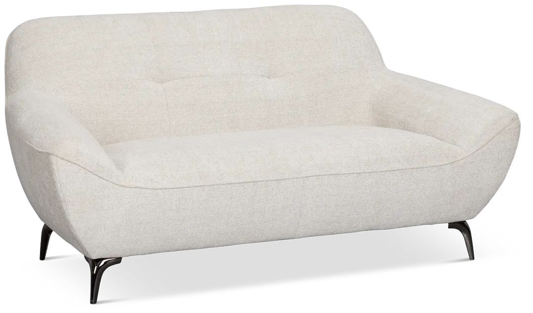 Zoey Light Beige Fabric Loveseat