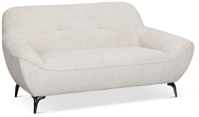 Zoey Light Beige Fabric Loveseat