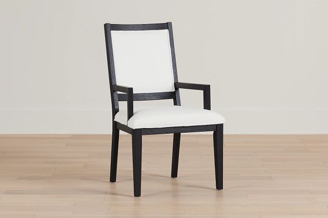 Alden Black Upholstered Arm Chair