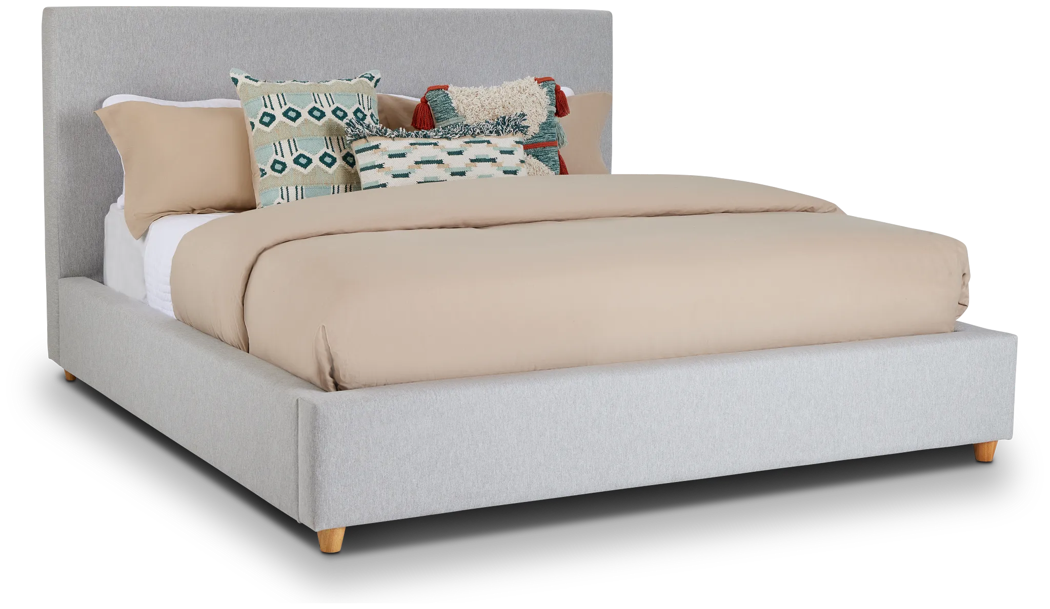 Chelsea Light Gray Uph Platform Bed