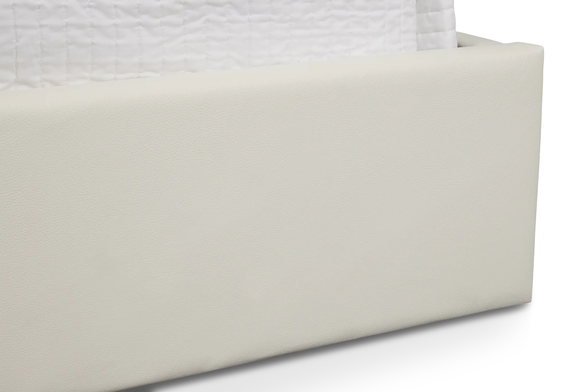 Doral White Curved Upholstered Platform Bed Doral White Curved Upholstered Platform Bed