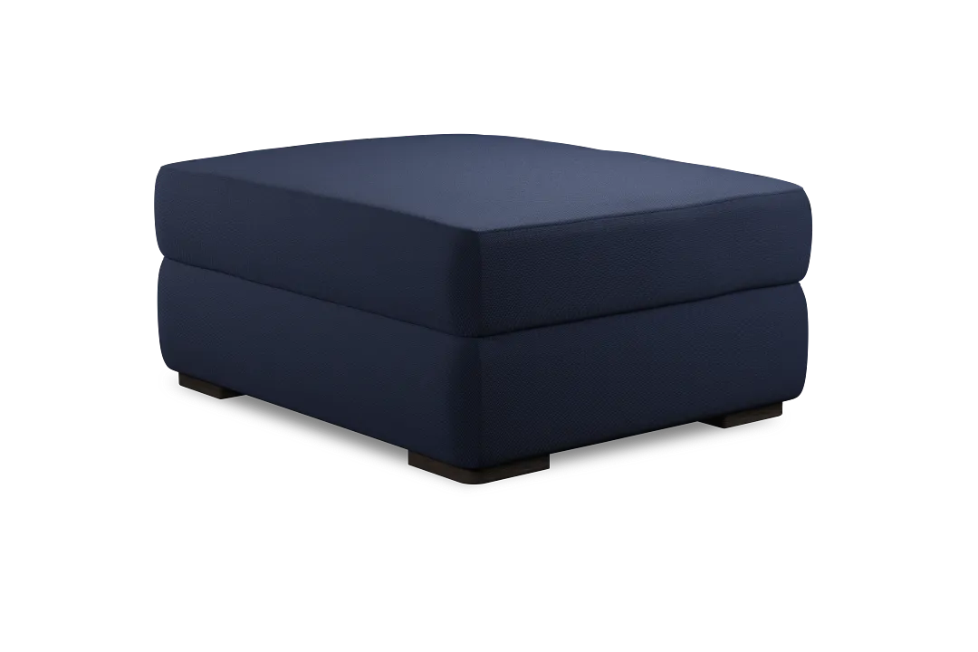 Edgewater Peyton Dark Blue Ottoman