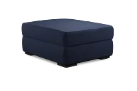 Edgewater Peyton Dark Blue Ottoman