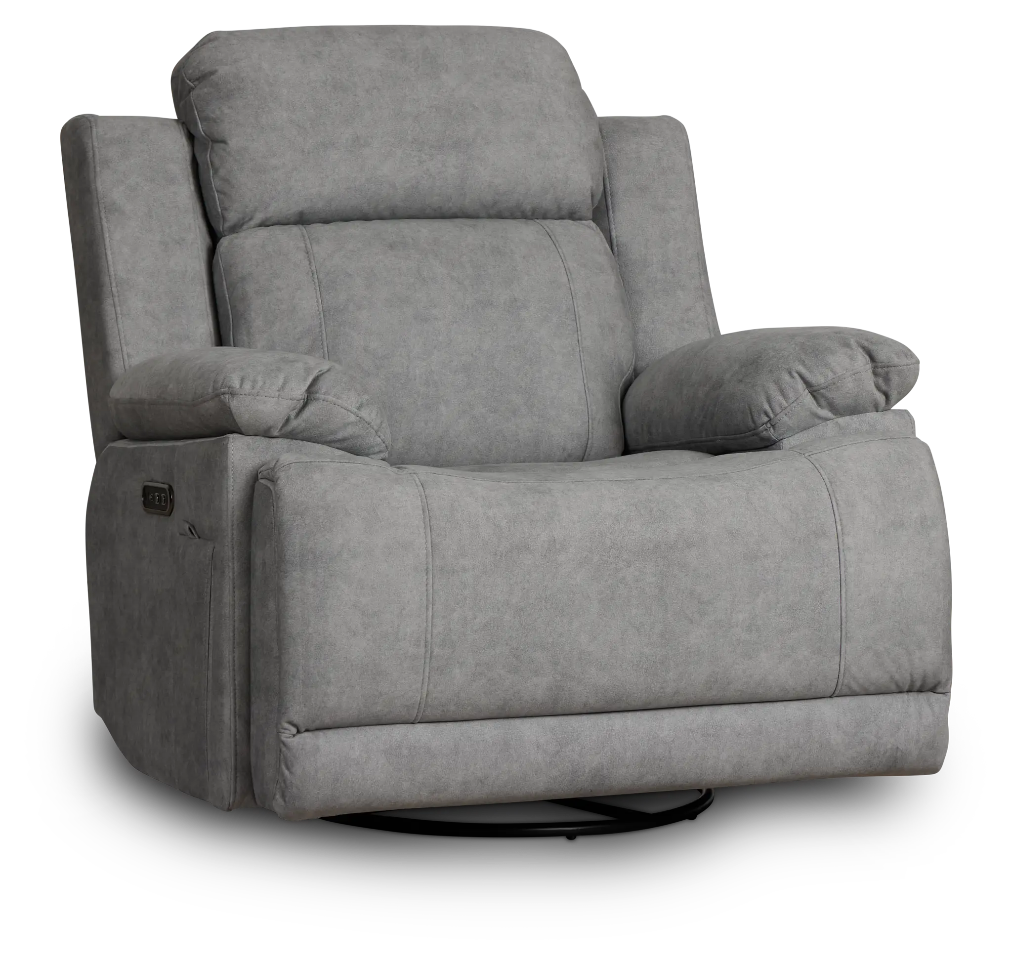 Benson Gray Micro Power Swivel Glider Recliner Benson Gray Micro Power Swivel Glider Recliner