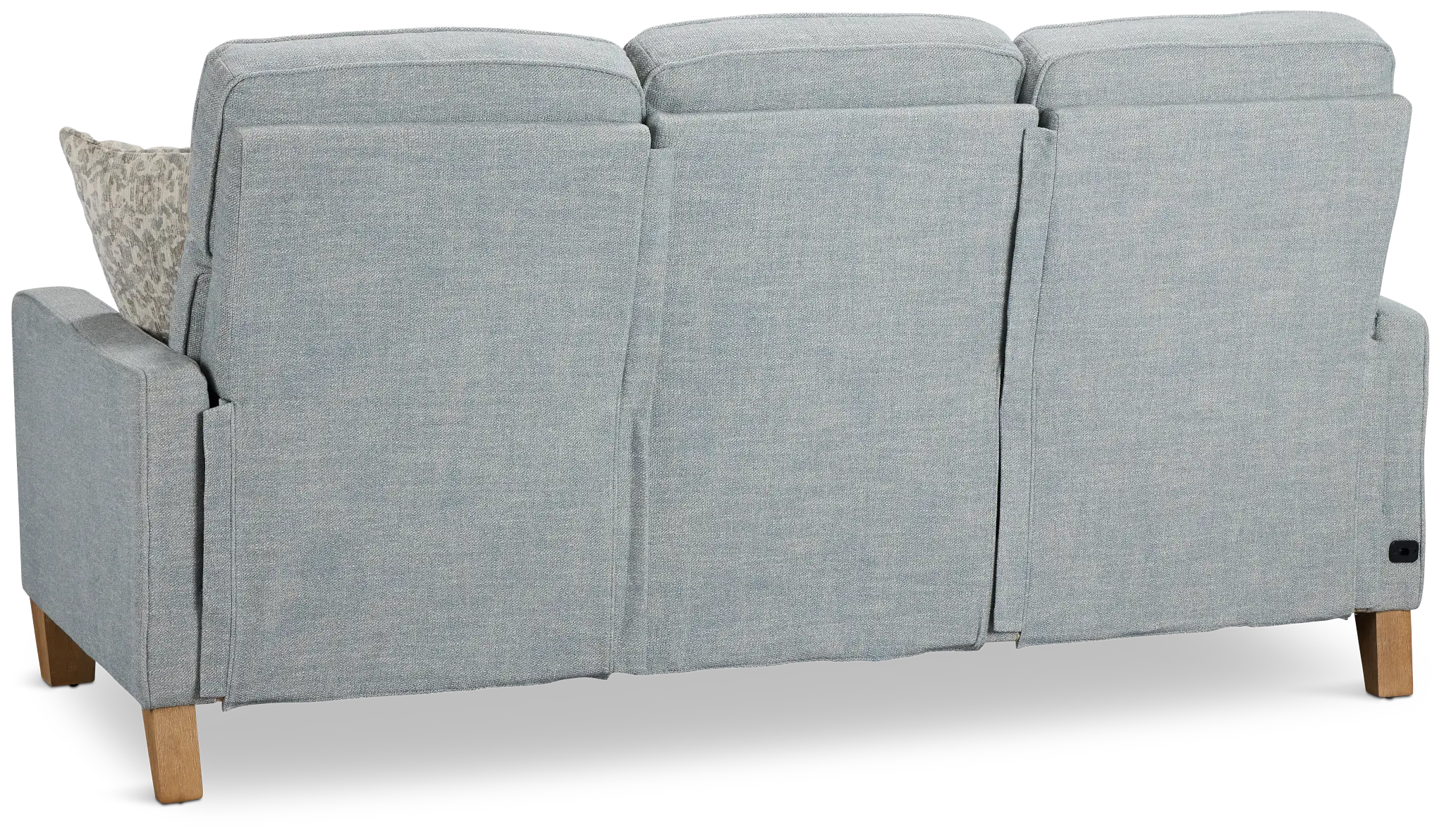 Bayside Light Blue Fabric Power Reclining Sofa Bayside Light Blue Fabric Power Reclining Sofa