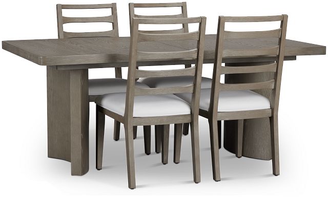 Soho Light Tone Rectangular Table & 4 Wood Chairs (2)