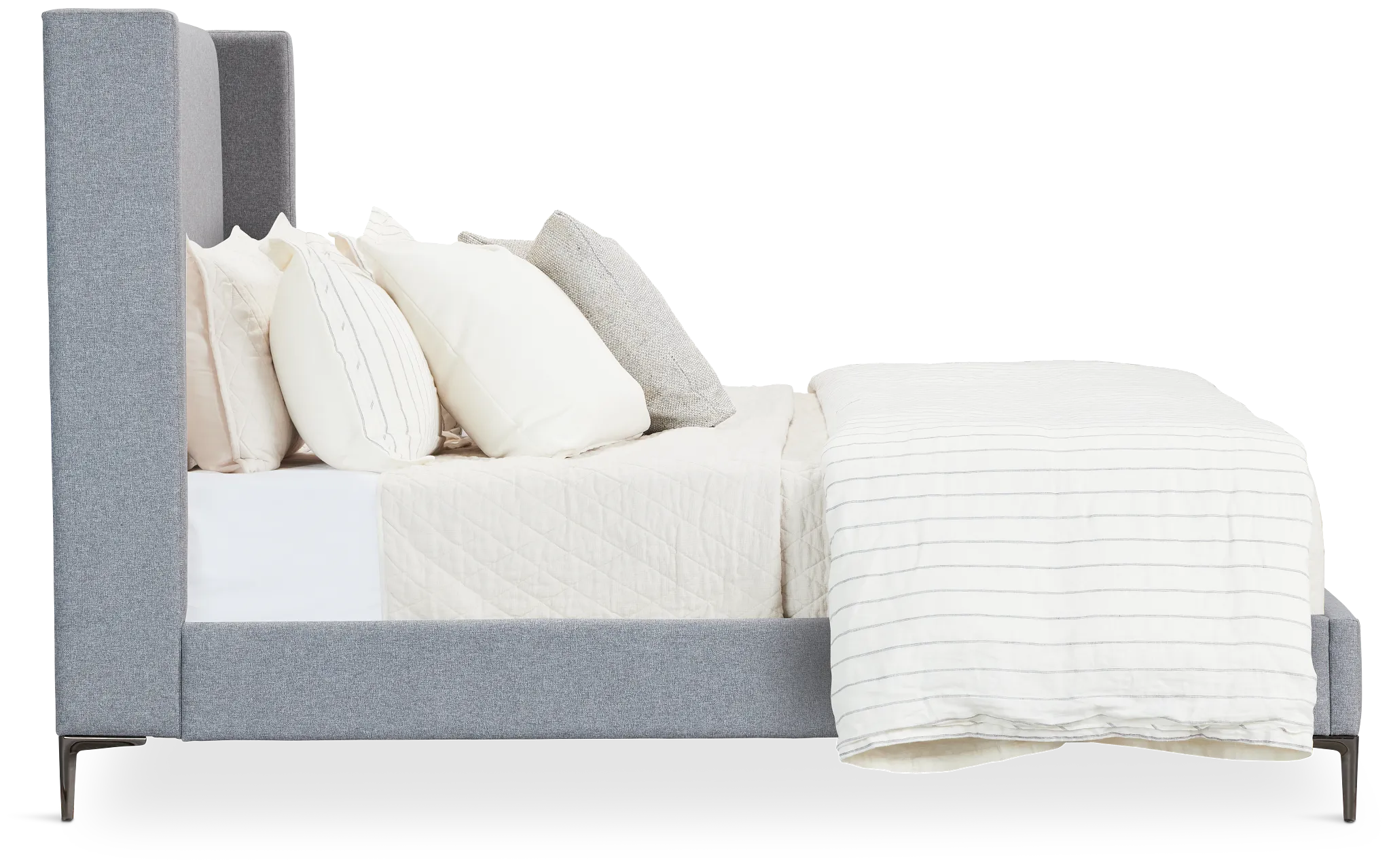 Kent Gray Uph Panel Bed