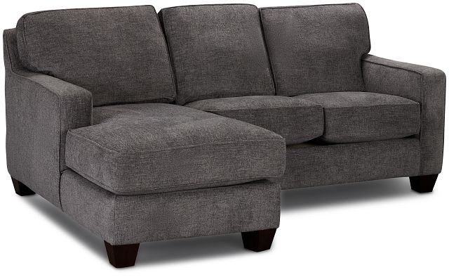 Andie Dark Gray Fabric Left Chaise Sectional