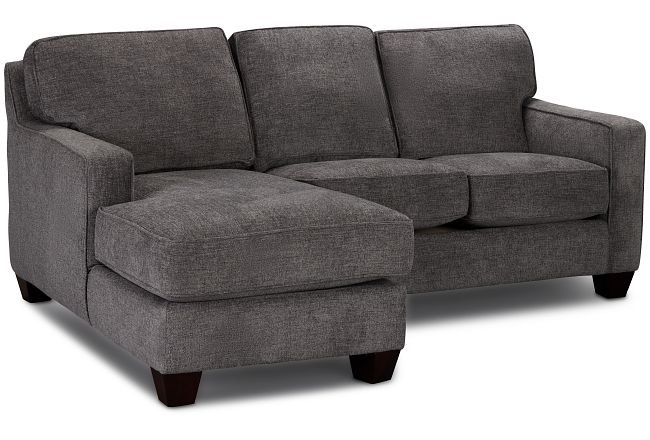 Andie Dark Gray Fabric Left Chaise Sectional