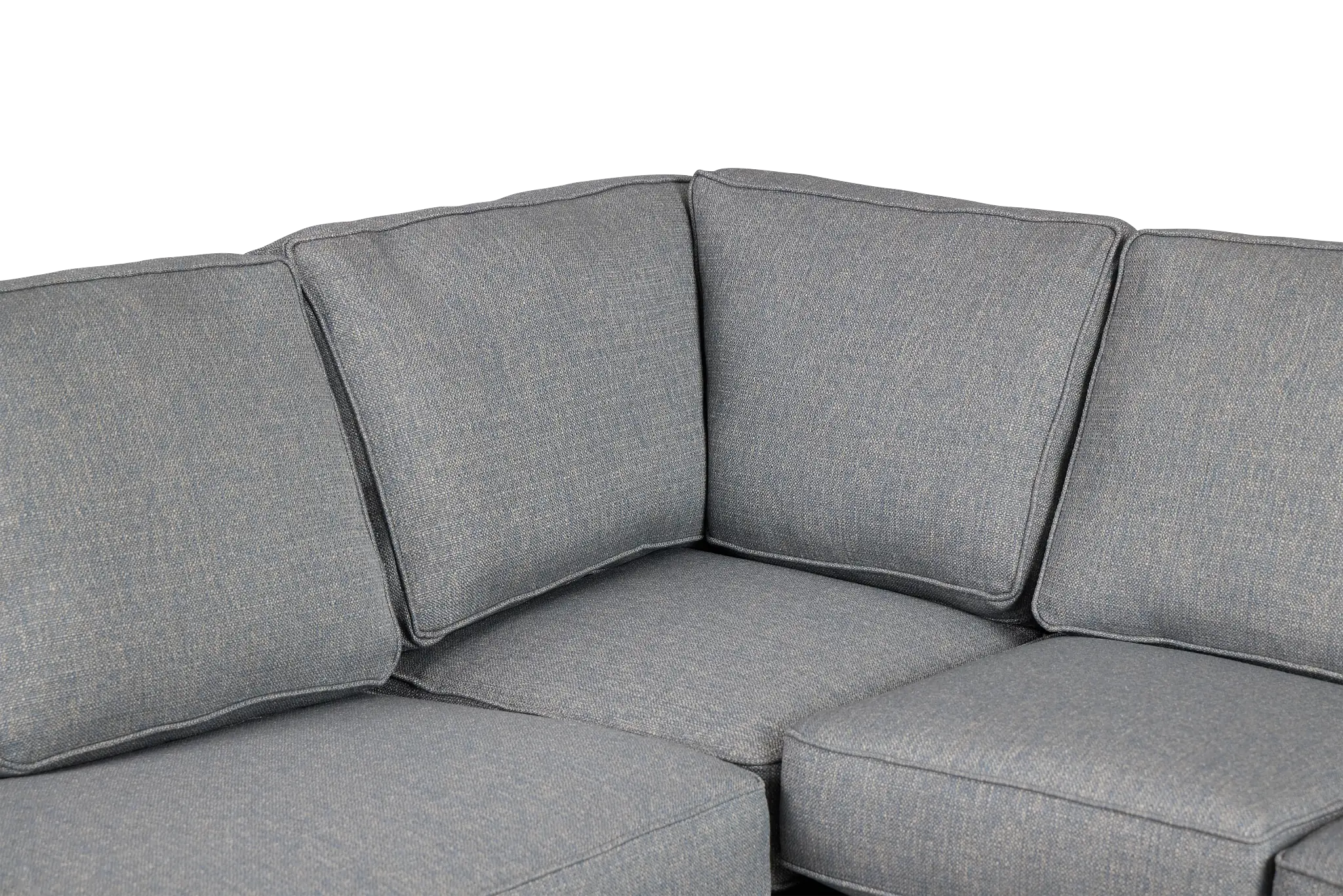 Austin Blue Fabric Small Left Bumper Sectional Austin Blue Fabric Small Left Bumper Sectional
