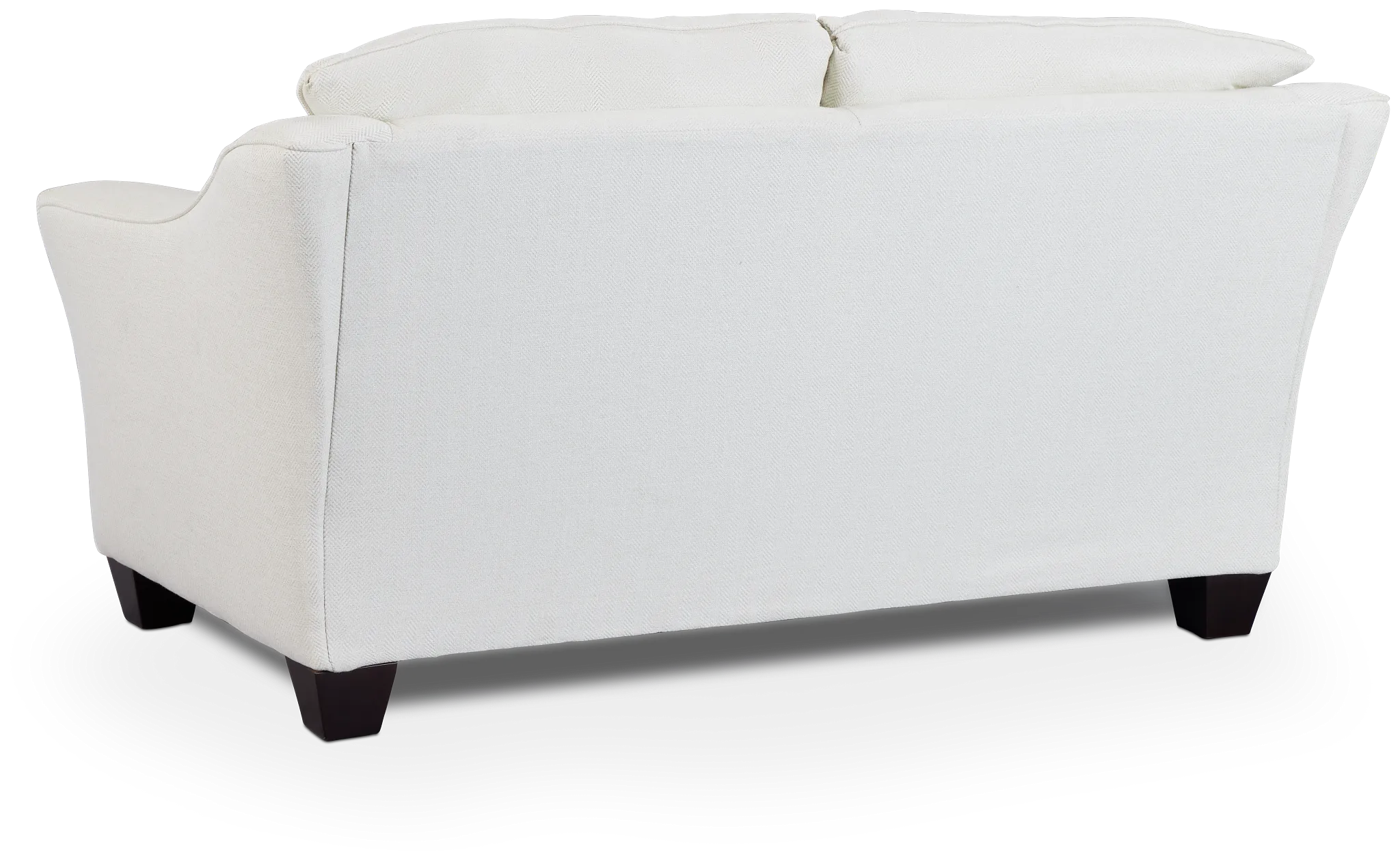 Avery White Fabric Loveseat