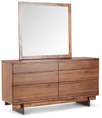 Bowery Dark Tone Dresser & Mirror