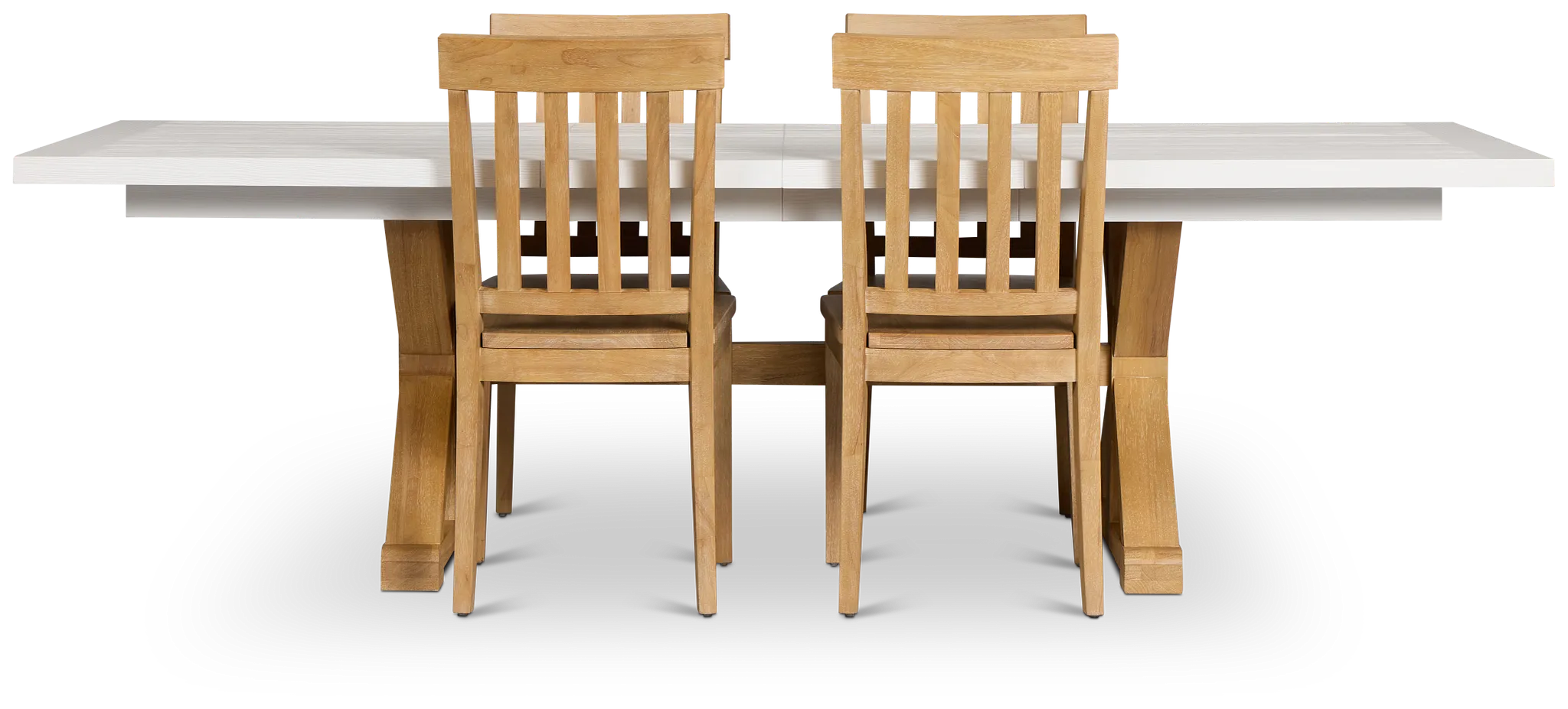 Nantucket Two-tone Pine Table & 4 Wood Chairs