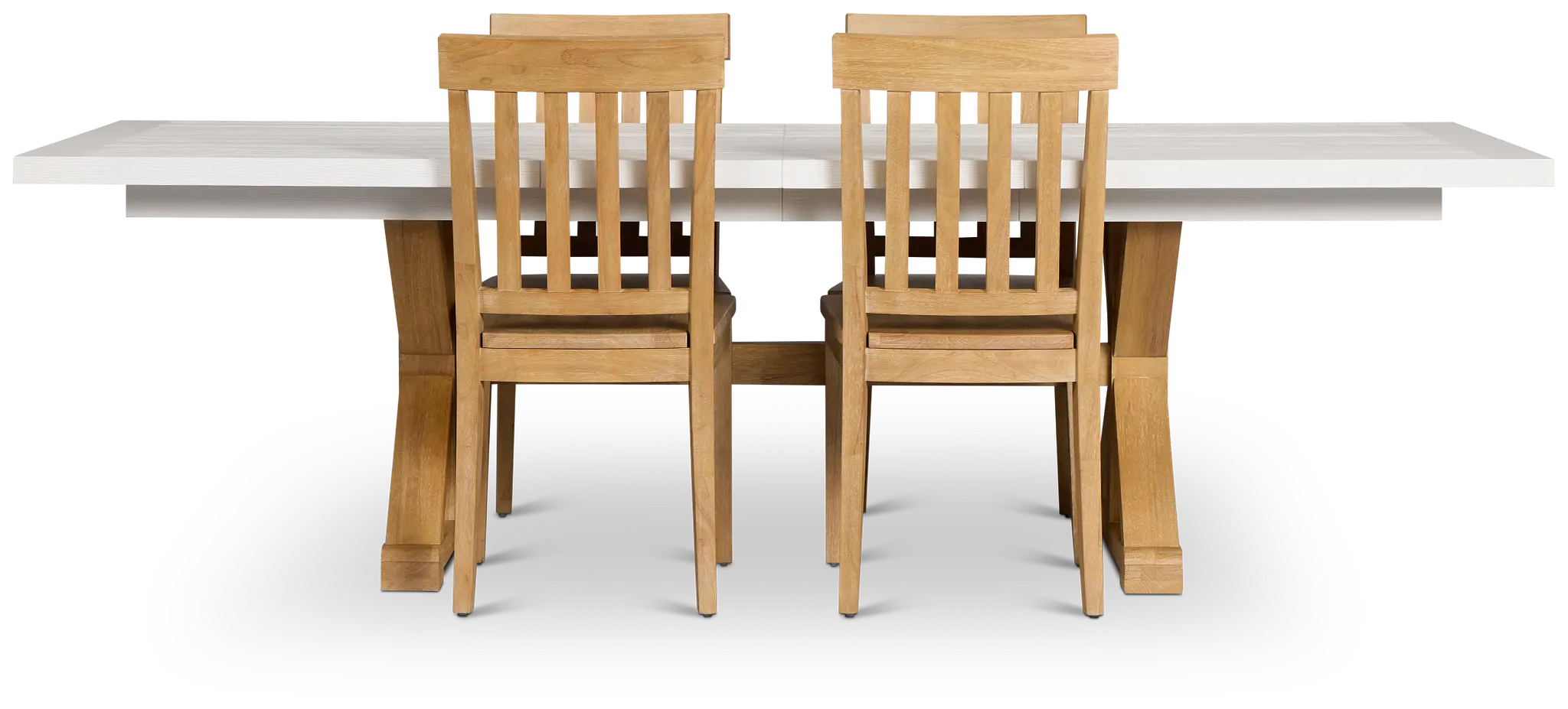 Nantucket Two-tone Pine Table & 4 Wood Chairs Nantucket Two-tone Pine Table & 4 Wood Chairs