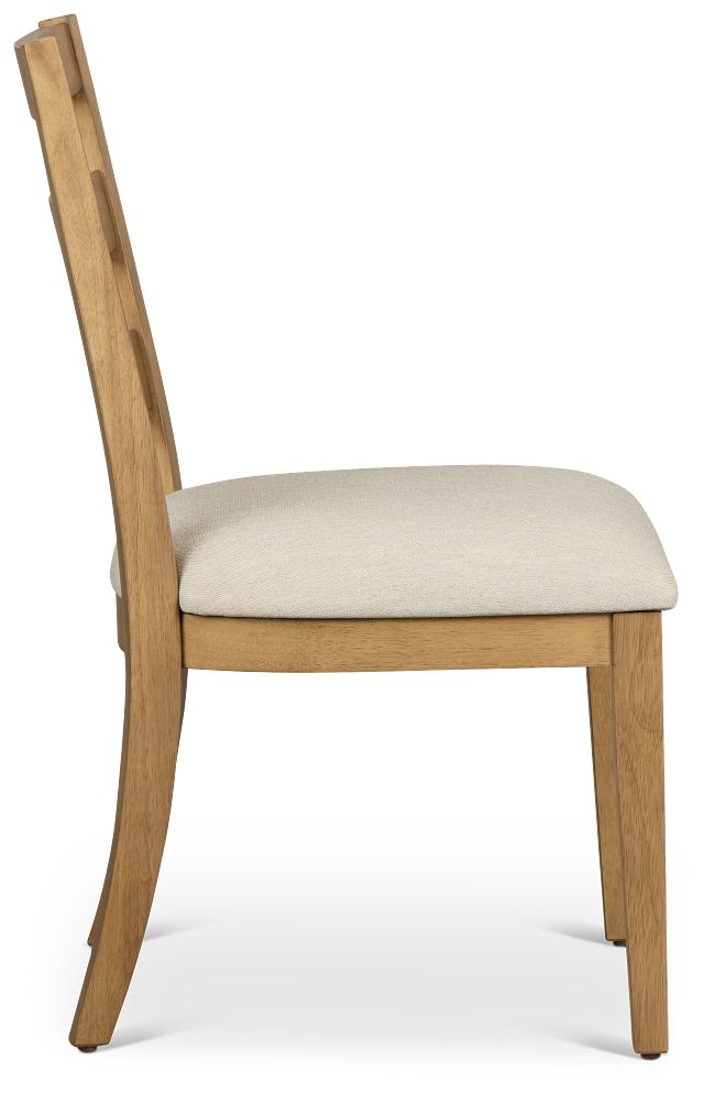 Tahoe Light Tone Slat Upholstered Side Chair