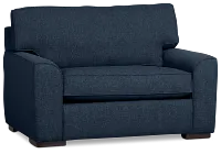 Sinclair Dark Blue Fabric Innerspring Sleeper