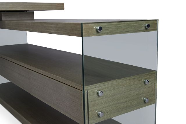 Olympia Gray Large L Desk
