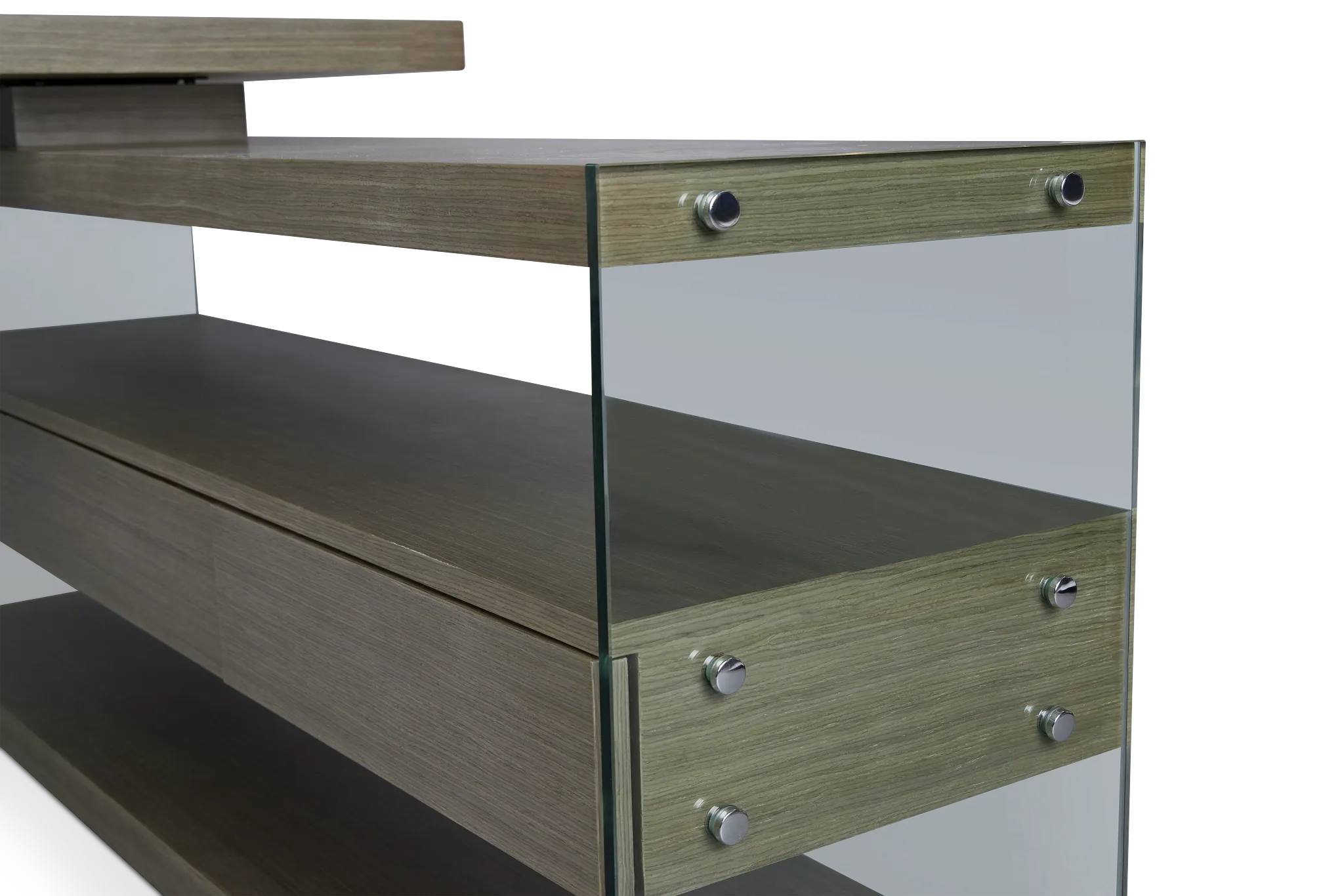 Olympia Gray Large L Desk