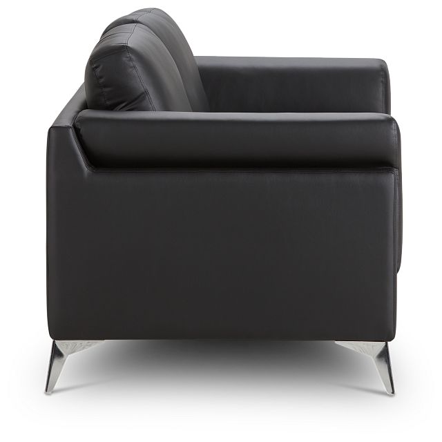 Gianna Black Micro Loveseat