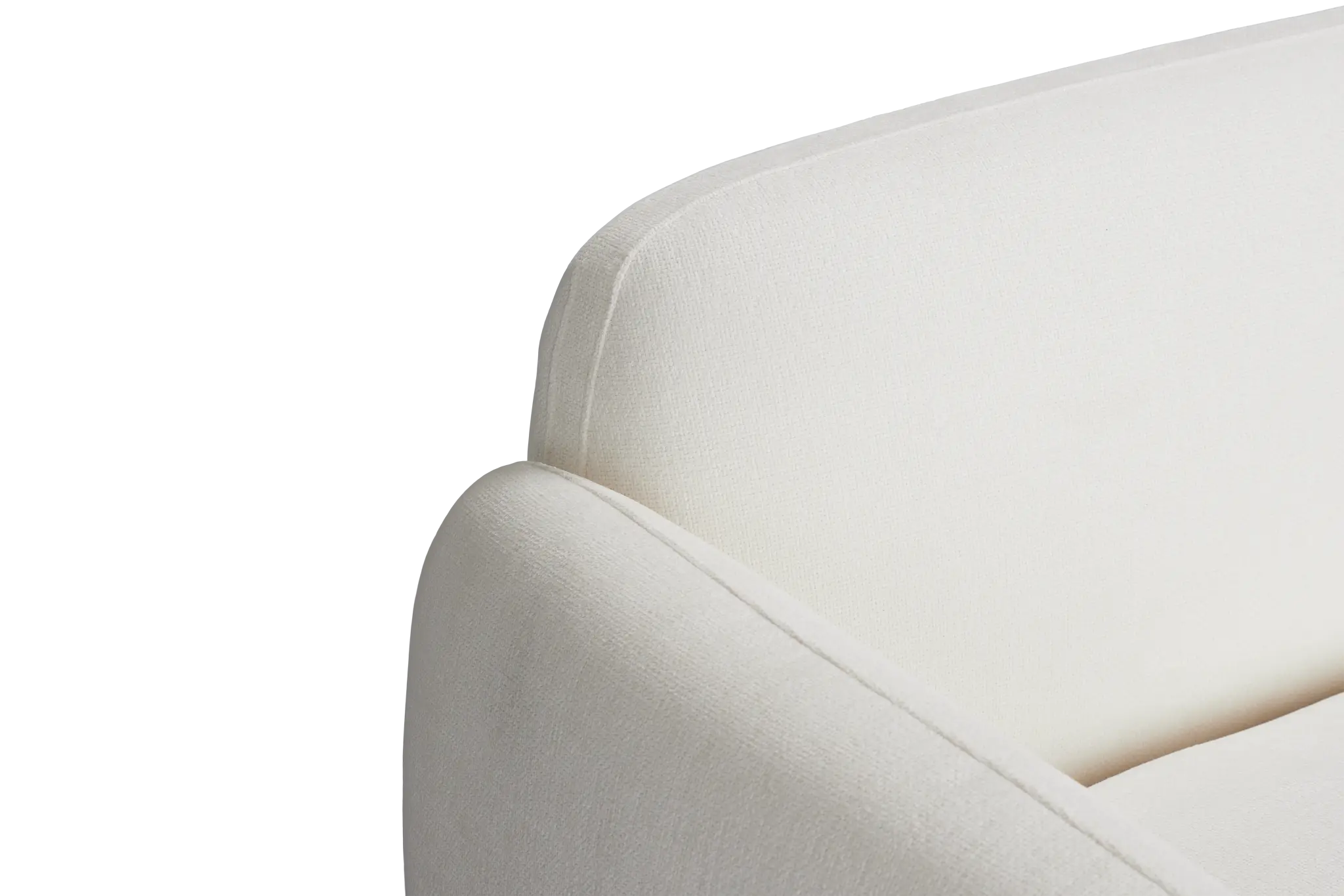 Halsey White Fabric Large Left Cuddler Sectional Halsey White Fabric Large Left Cuddler Sectional