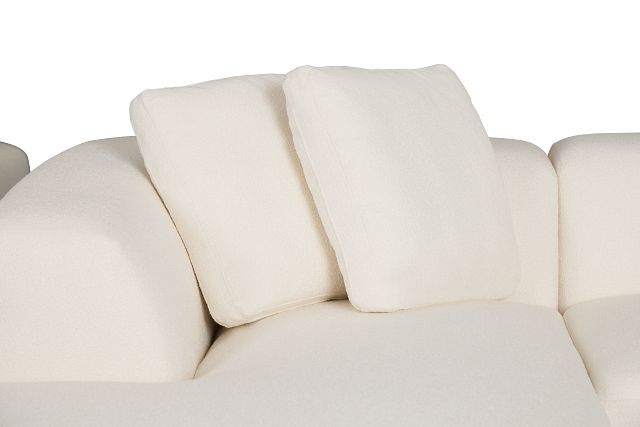 Catalina White Fabric Small Left Chaise Sectional
