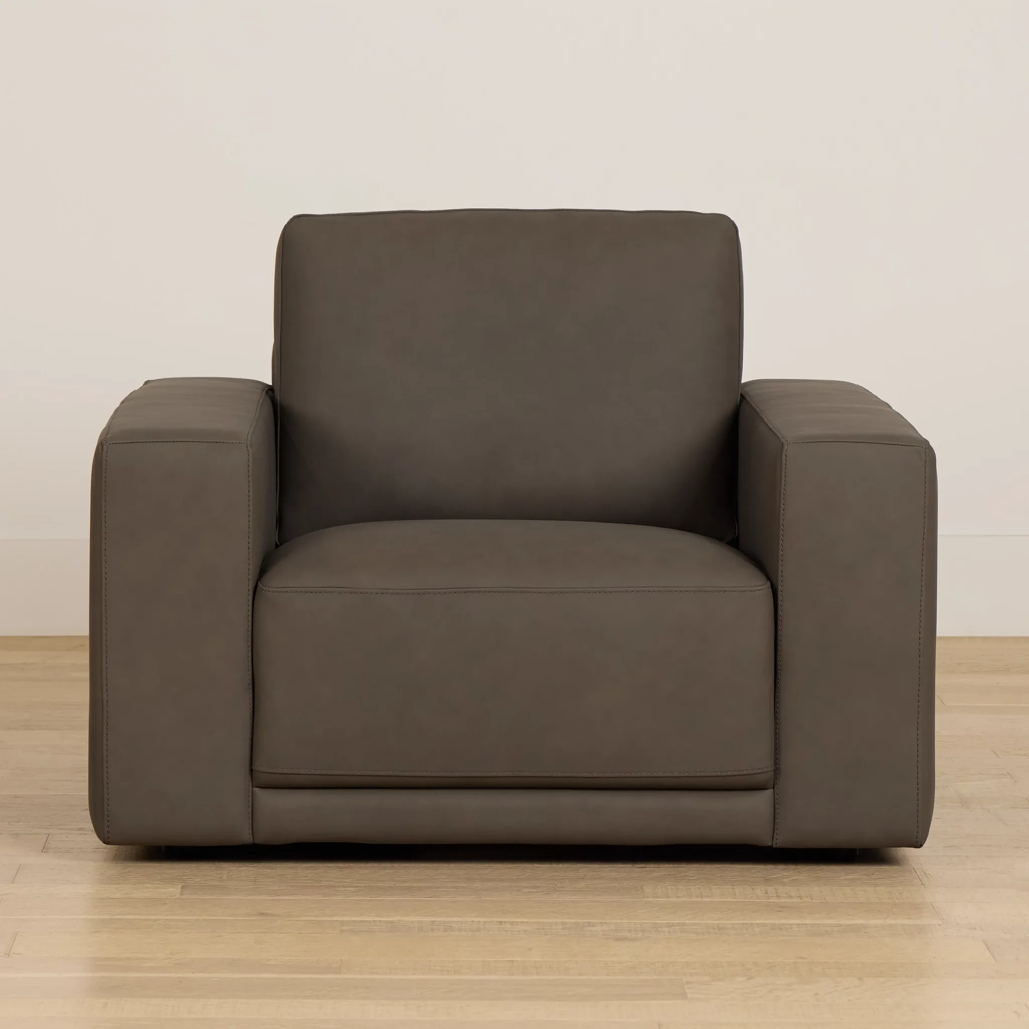 Kellan Dark Gray Leather Chair