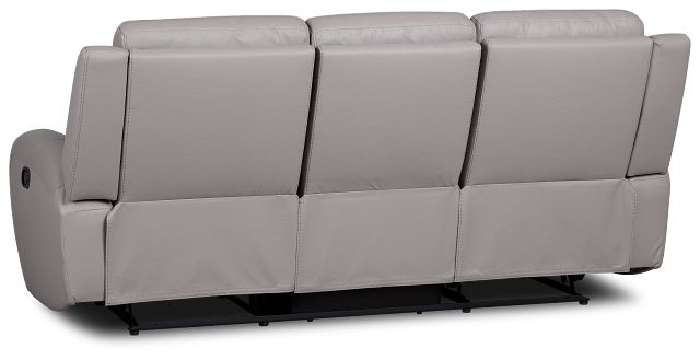 Walker Light Gray Lthr/vinyl Reclining Sofa