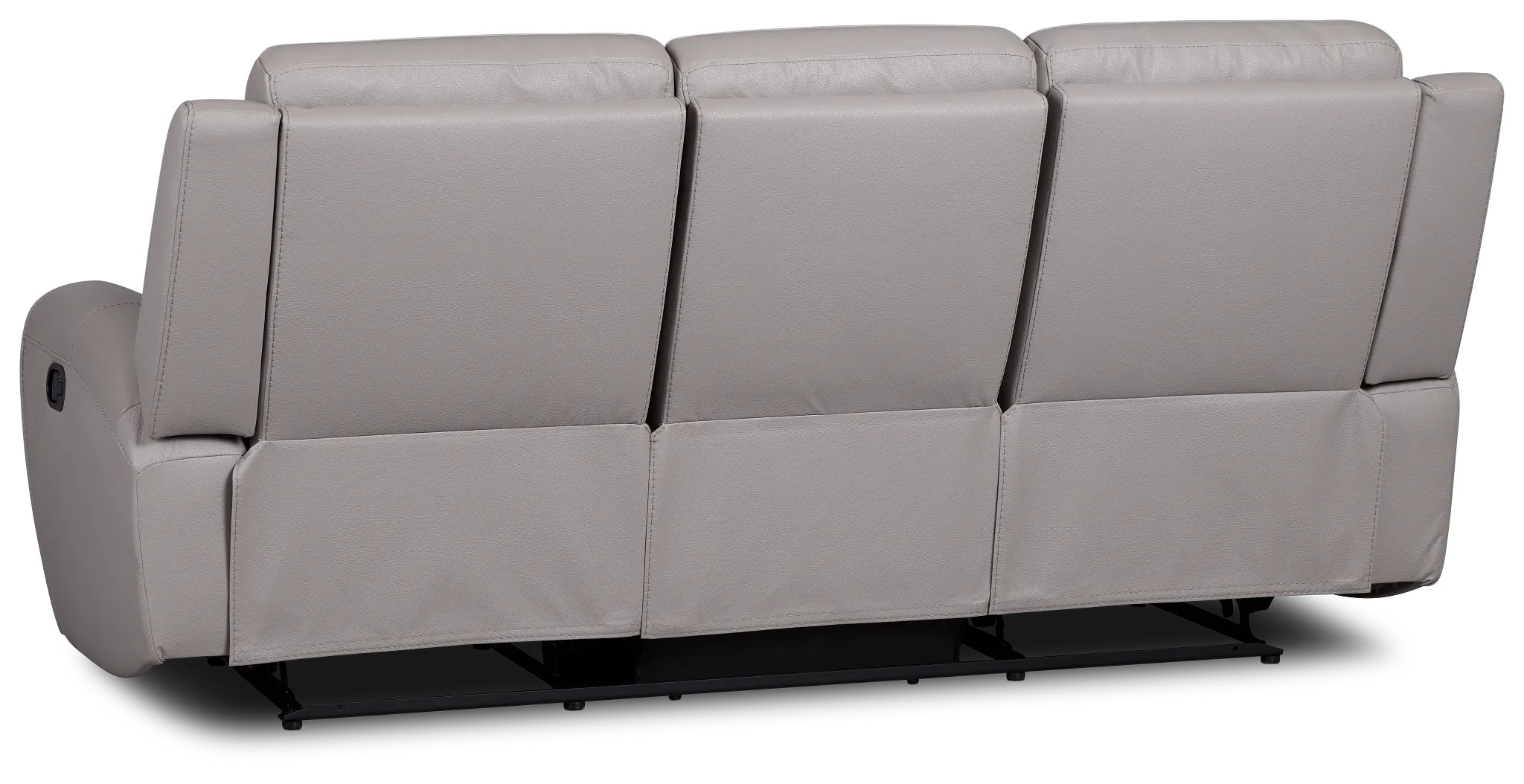 Walker Light Gray Lthr/vinyl Reclining Sofa