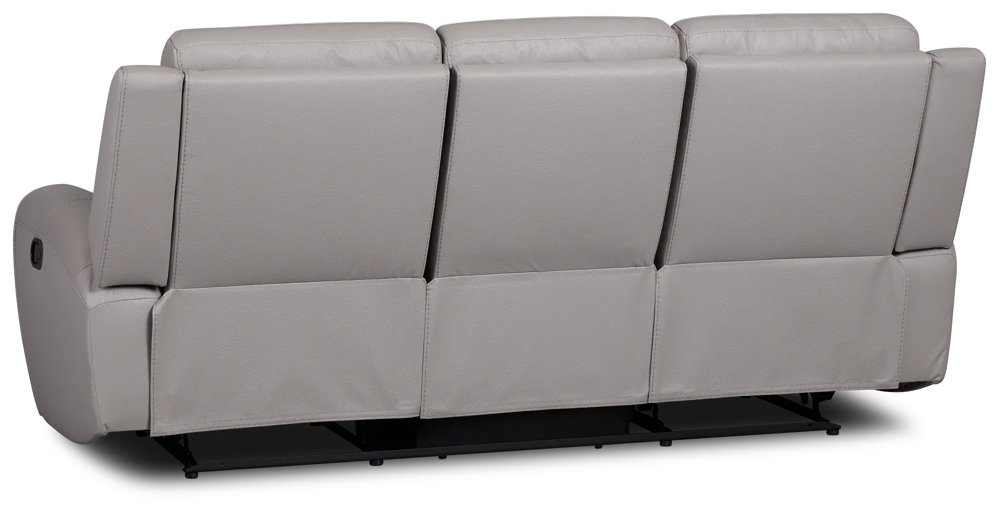 Walker Light Gray Lthr/vinyl Reclining Sofa Walker Light Gray Lthr/vinyl Reclining Sofa