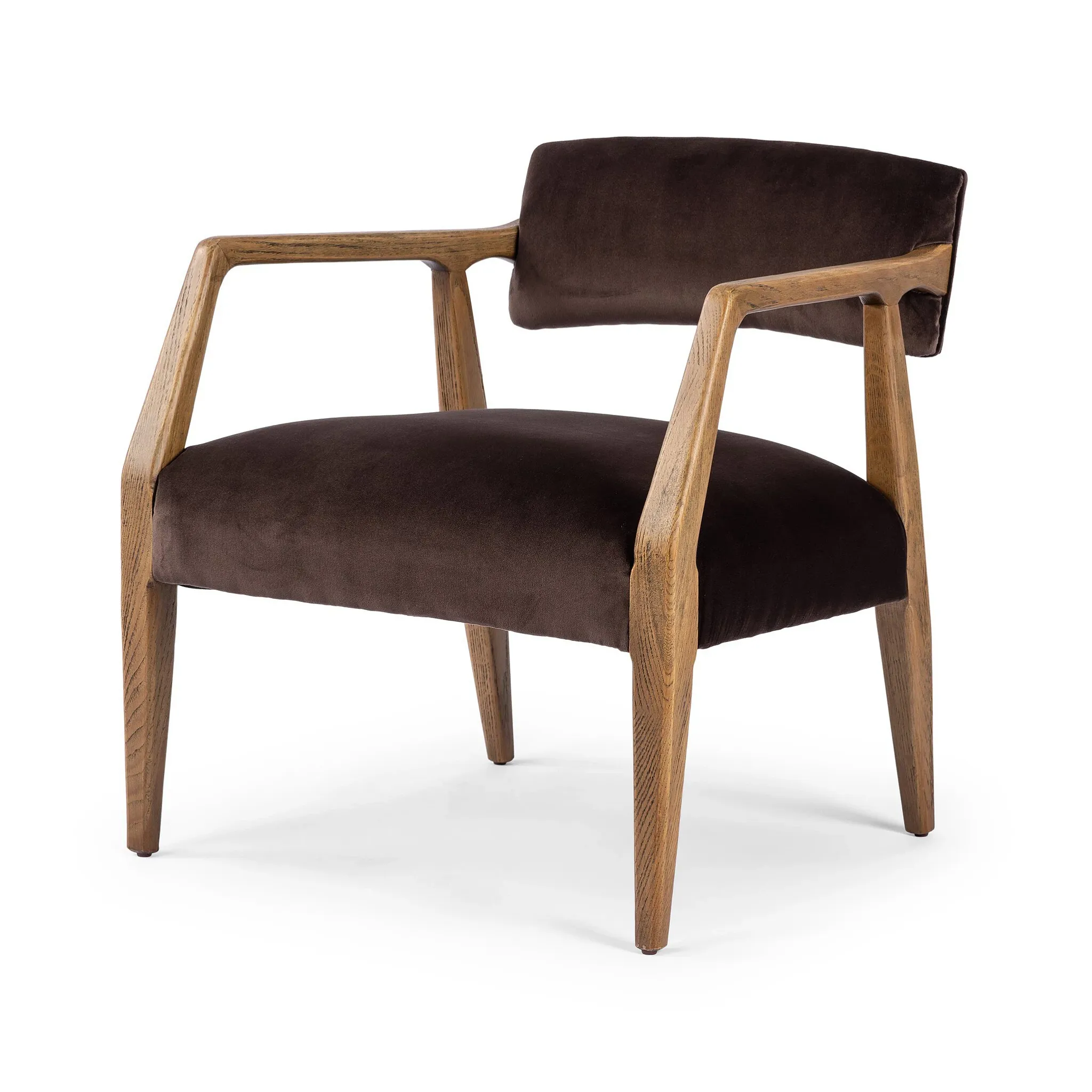 Four Hands Tyler Brown Velvet Accent Chair
