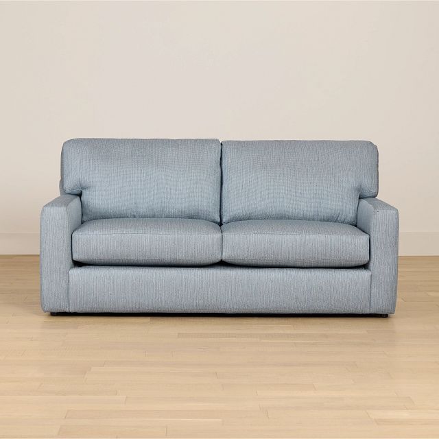 Rhodes Light Blue Fabric Memory Foam Sleeper