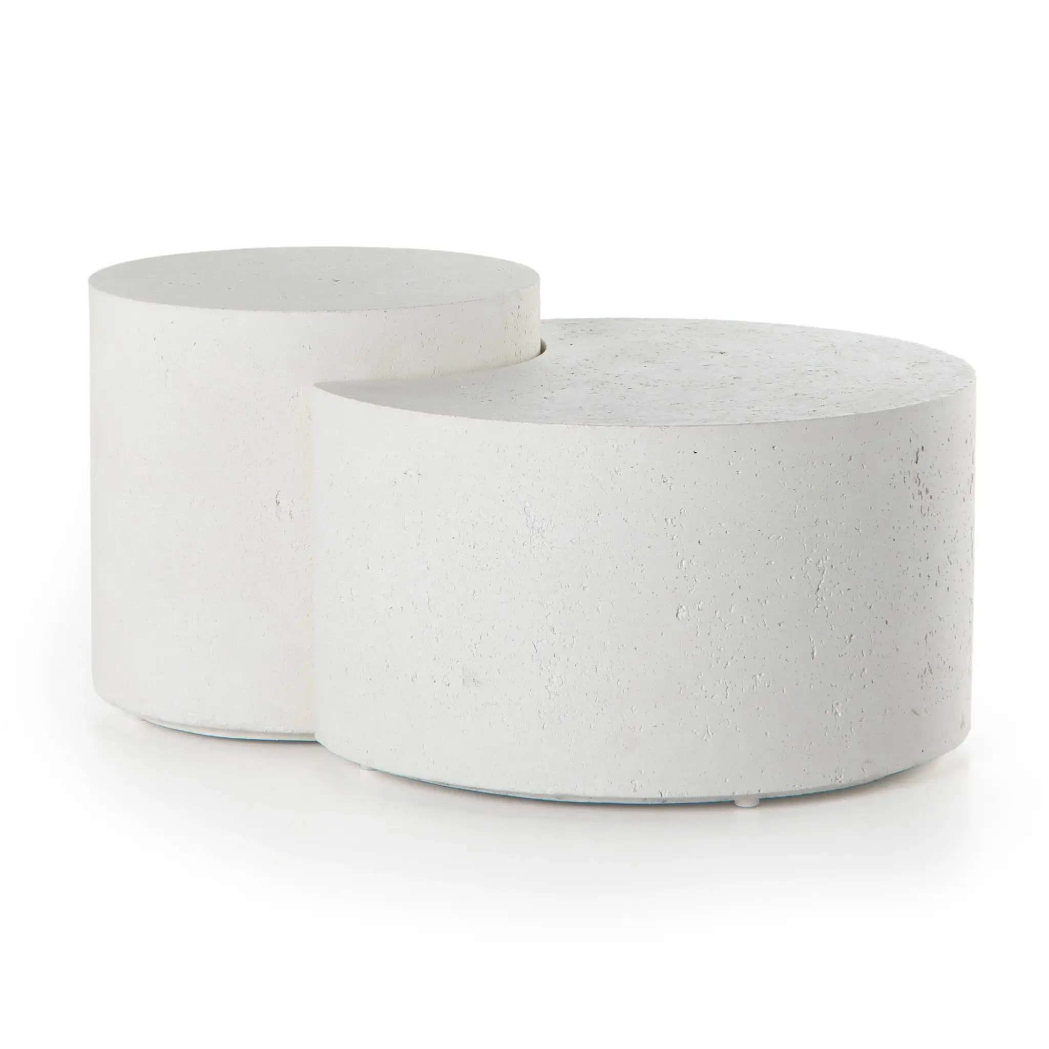 Four Hands Miza White Large Round Coffee Table Four Hands Miza White Large Round Coffee Table