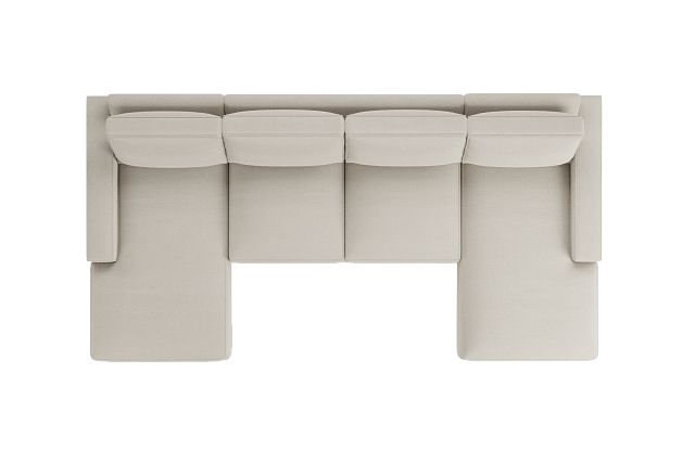 Edgewater Elite Ivory Double Chaise Sectional