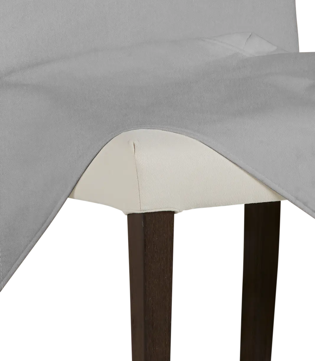 Destination Light Gray Long Slipcover Chair With Medium-tone Leg Destination Light Gray Long Slipcover Chair With Medium-tone Leg