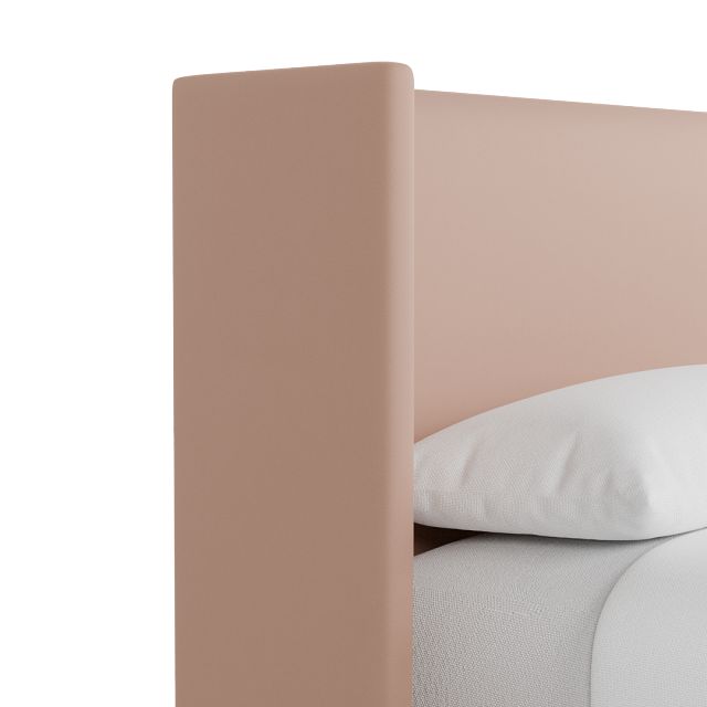 Captiva Joya Light Pink 48" Upholstered Shelter Bed