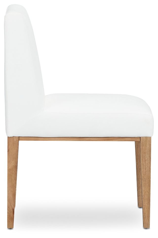 Haven White Upholstered Side Chair