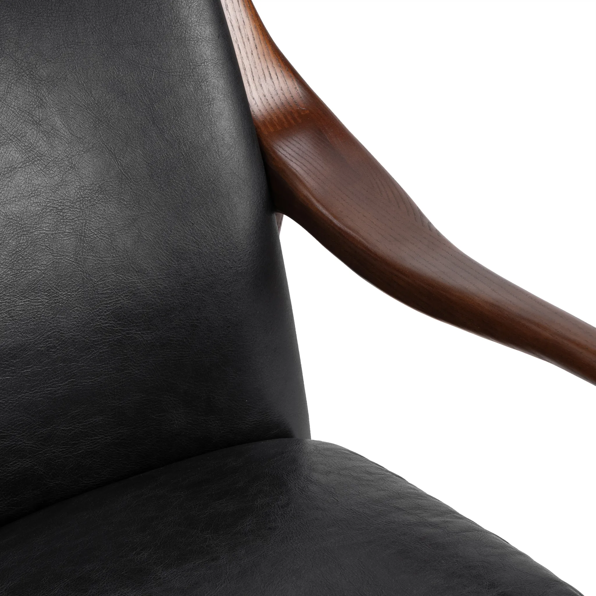 Cade Black Leather Accent Chair