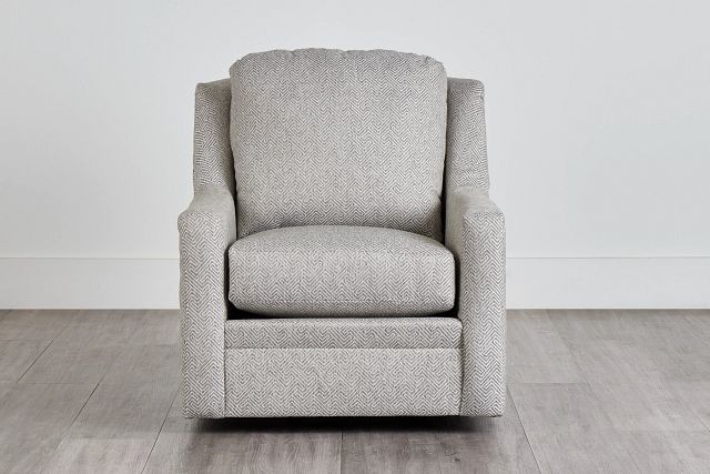 Hailey Gray Fabric Swivel Chair