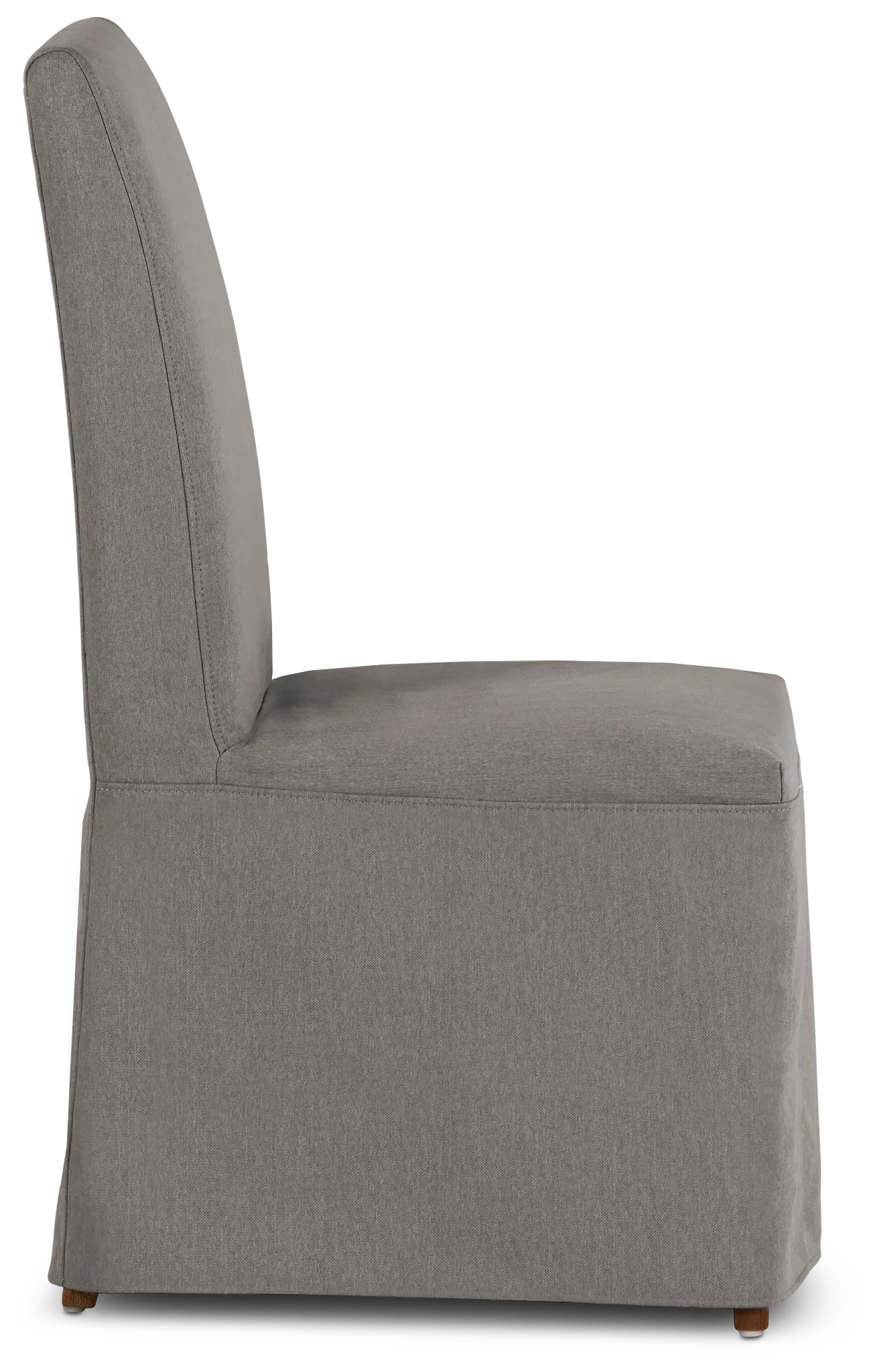 Harbor Dark Gray Long Slipcover Chair With Medium-tone Leg Harbor Dark Gray Long Slipcover Chair With Medium-tone Leg