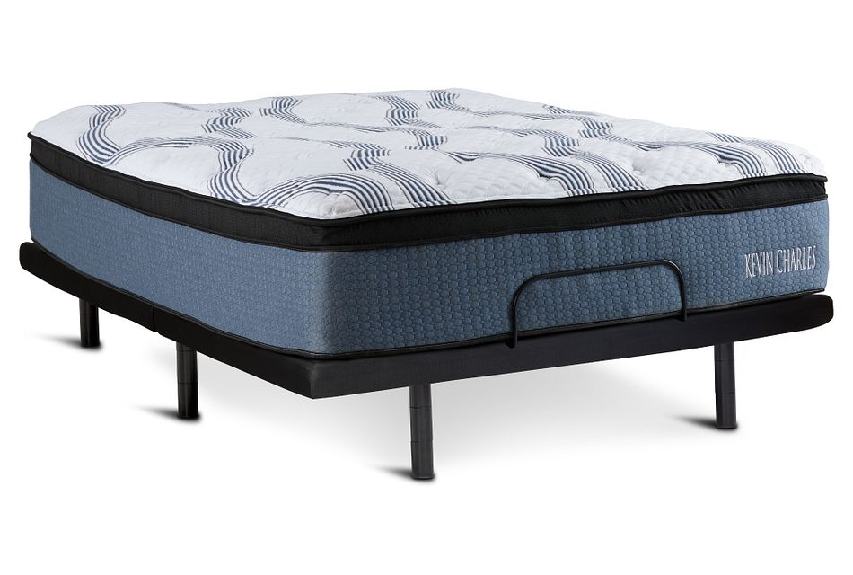 Kevin Charles Smyrna Plush Silver Adjustable Mattress Set
