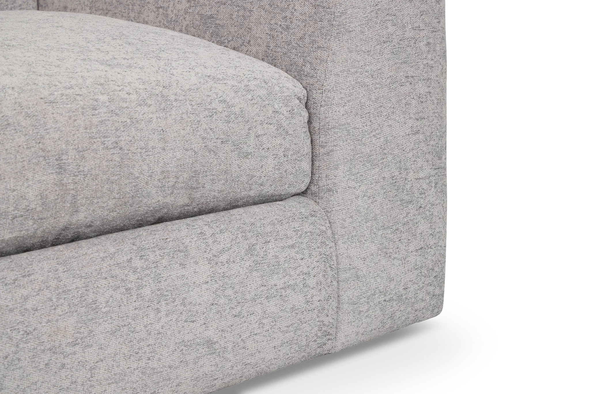 Calista Pewter Fabric Small Two-arm Sectional